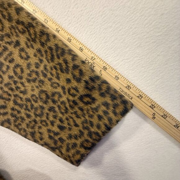New Old Navy Leopard Print Long Line Coat 2X Textured Jacquard Tall Mob Wife - Picture 11 of 15